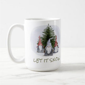 3 Weihnachts-Gnome Lass es schneien Kaffeetasse