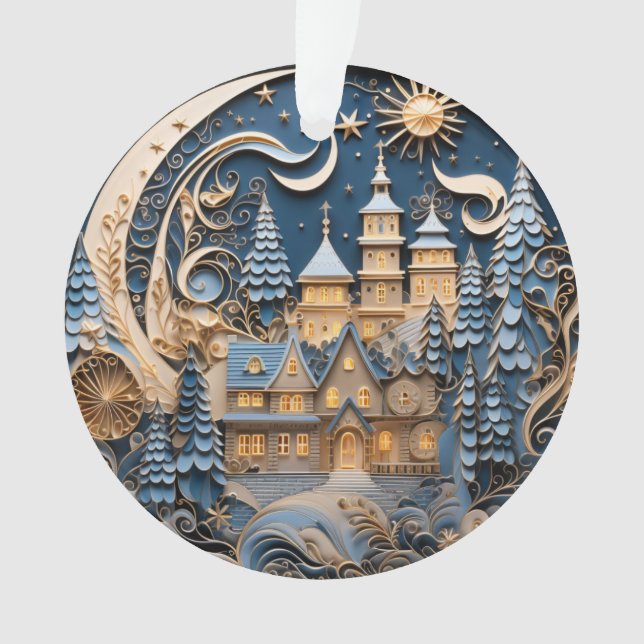 3. Weihnachtsdorf Ornament (Vorderseite)