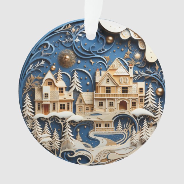 3. Weihnachtsdorf Ornament (Vorderseite)