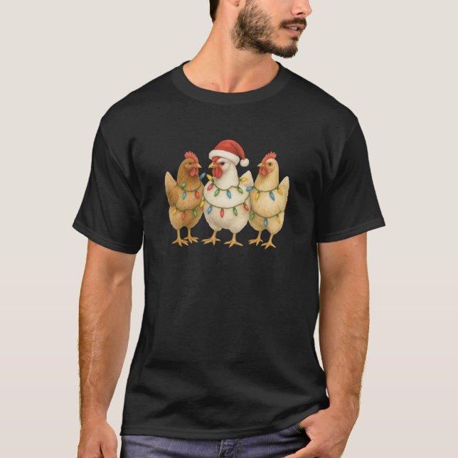 3 Weihnachtsgebäck Weihnachtsleuchten und Santa ha T-Shirt (Vorderseite)