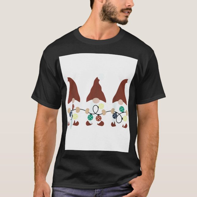 3 Weihnachtsgottesdienst mit Pickleball Weihnachts T-Shirt (Vorderseite)