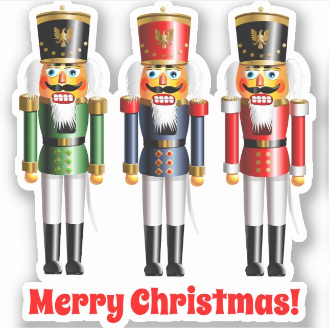 3 Weihnachtsspielzeug-Soldaten Aufkleber (Vorderseite)