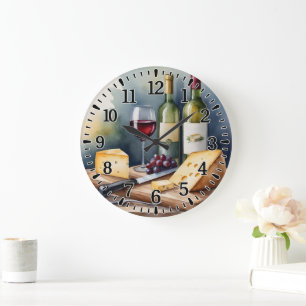 #3  Wein und Käse  Große Wanduhr