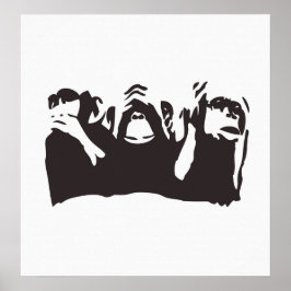 3 weise Affen! Poster