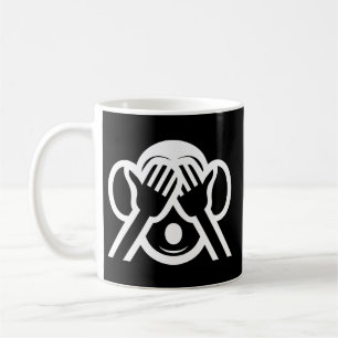 3 Weiße Affen Mizaru 見 ざ Siehe NO Evil Emoji Kaffeetasse