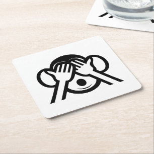 3 Weiße Affen Mizaru 見 ざ Siehe NO Evil Emoji Rechteckiger Pappuntersetzer