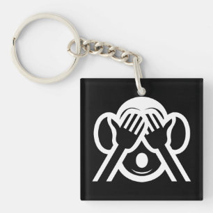 3 Weiße Affen Mizaru 見 ざ Siehe NO Evil Emoji Schlüsselanhänger
