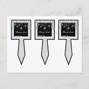 3 Winter Diamond Wedding Cup Kuchen Picks Postkarte