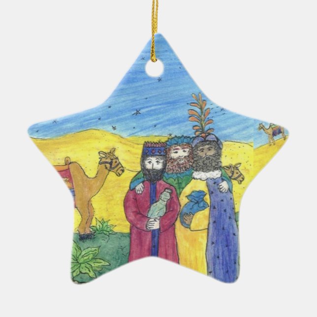 3 Wise Men CHRISTmas Keramik Ornament (Vorne)