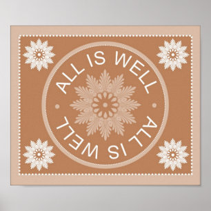 3 Wort-Zitate ~All ist wohler ~Inspirational Druck Poster