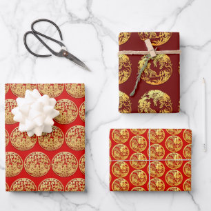 3 Wp2 Gold Chinois Papier coupé Année Choisir C