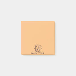 3"x3" Schokolade Labrador Nachhinweise Post-it Klebezettel