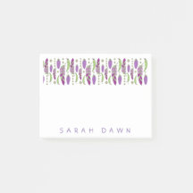 3"x4"-POST-IT-NOTE-FEATHERS LILA INDIVIDUELLE NAME