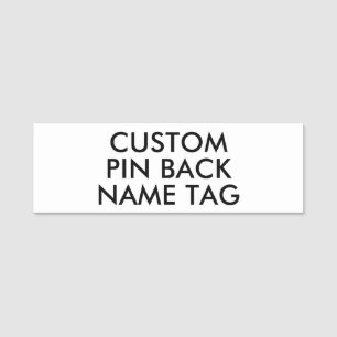 3" x 1" Anstecknadel individuell anpassbare Namens Namensschild