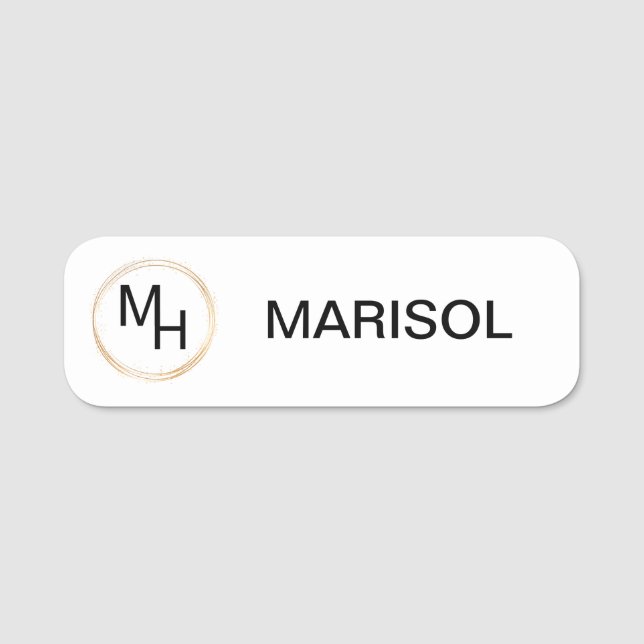 3" X 1" NAME TAG MAGNETISCHES BUTTON  (Vorderseite)