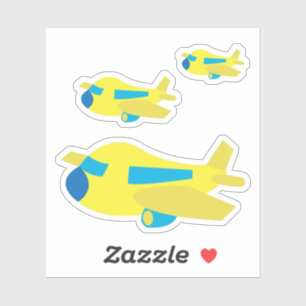 3 x Stickers Design Avion