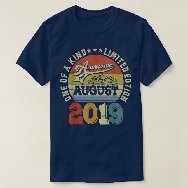 3 Years Old Ohrts Awesome Since August 2019 3rd Bi T-Shirt (Design vorne)