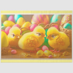 3 Yellow Little Oaster Chicks Collection Seidenpapier