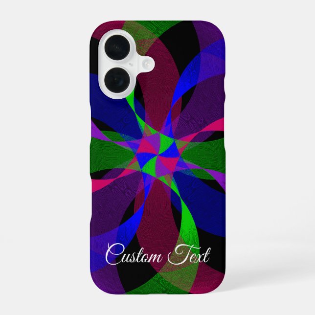 3D 2D Geometric Hybrid iPhone 16 Case iPhone 16 Hülle (Rückseite)