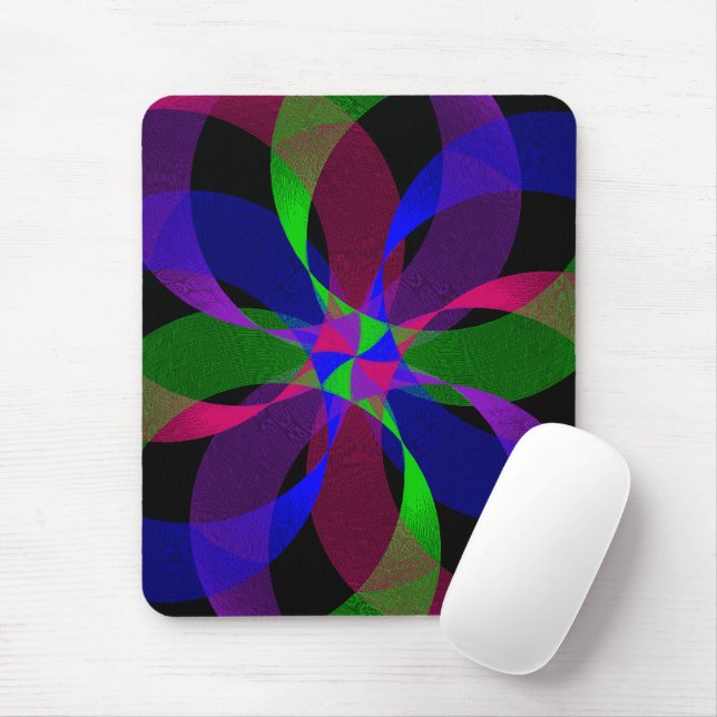 3D 2D Hybrid Geometric Mouse Pad Mousepad (Mit Mouse)