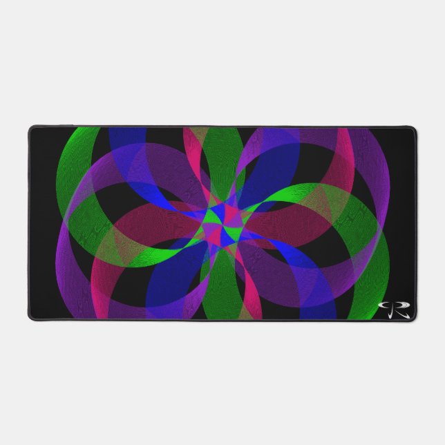 3D 2D Hybrid geometrische Maus Pad Mat Schreibtischunterlage (Vorderseite)