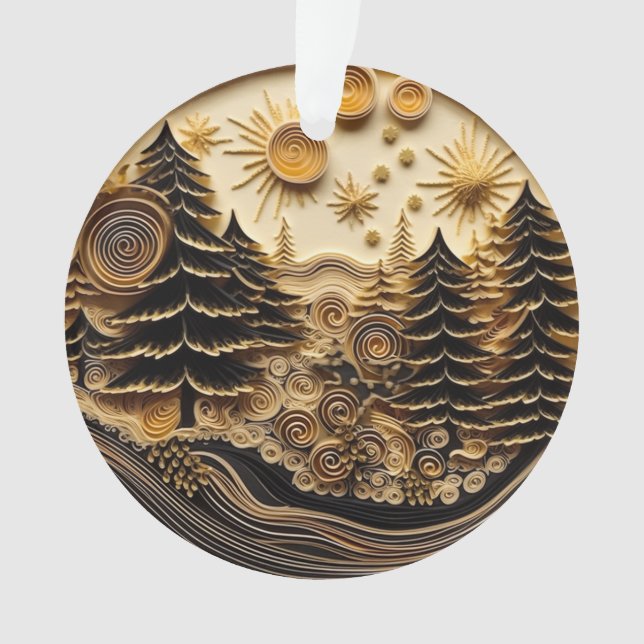 3d Abkühlungseffektwald Ornament (Vorderseite)