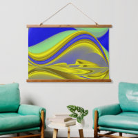 3D Abstrakt in Gelbblau