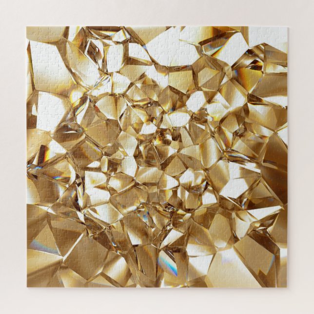 3D-abstrakte Kristall-Goldstruktur. (Vertikal)