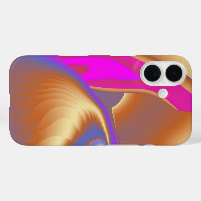 3D Abstrakte Regenbogenkunst iPhone 16 Hülle (Rückseite (Horizontal))