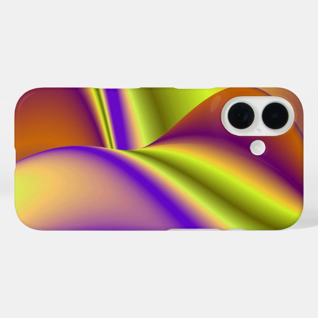 3D Abstrakte Regenbogenkunst iPhone 16 Hülle (Rückseite (Horizontal))