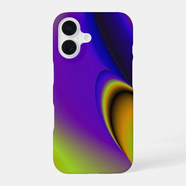 3D Abstrakte Regenbogenkunst iPhone 16 Hülle (Rückseite)