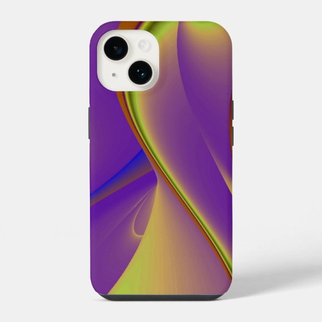 3D Abstrakte Regenbogenkunst iPhone Hülle (Rückseite)