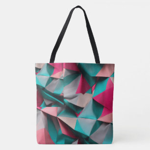 3D Abstrakte Weihnachtsstoffe in Aquamariner, heiß Tasche