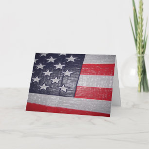 3D American Flag Card Karte