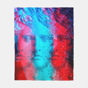 3D Anaglypheneffekt. Covid-Mutanten. David Apollo. Fleecedecke