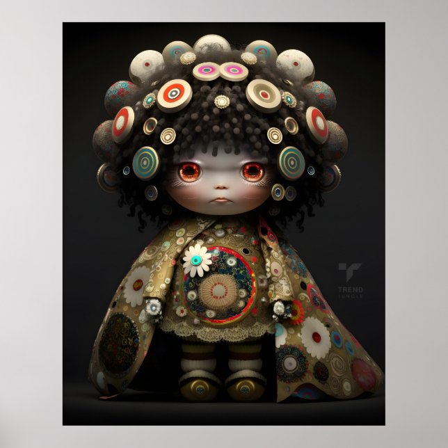 3D Anime Doll Poster von Takashi Murakami (Vorne)