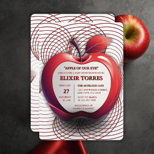 3D-Apfel Unserer Augen-Geometrie-Baby-Party Einladung
