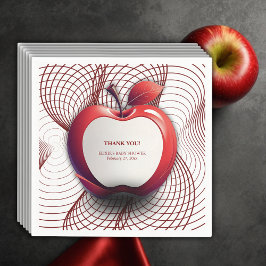 3D-Apfel unserer geometrischen Babydusche der Auge Serviette