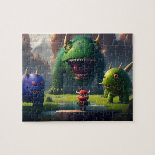3D Art Fantasy World Niedliche Monster