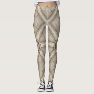 3d Atemberaubende Textur Muster in Steinbraun Leggings