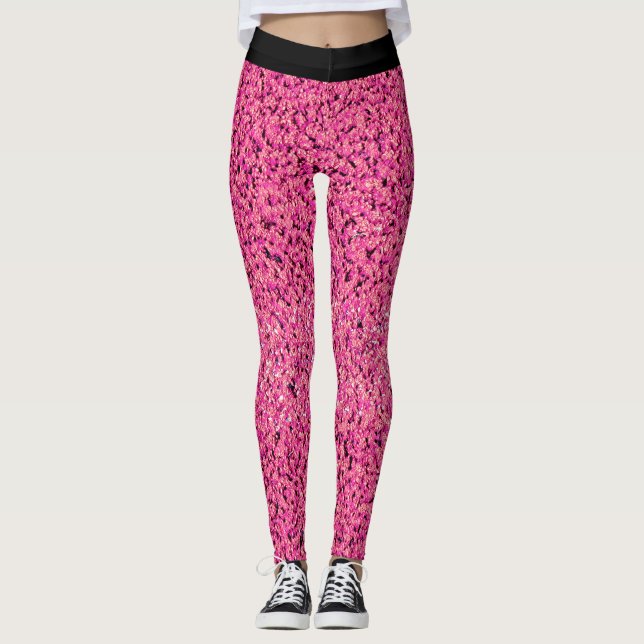3d Atemberaubendes Sportmuster im schönen Rosa Leggings (Vorderseite)