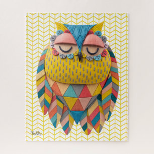 3D-Aztekeneule-Stammesvogel-Musterillustration