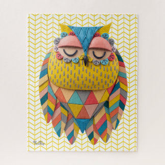 3D-Aztekeneule-Stammesvogel-Musterillustration