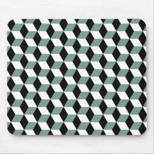 3D berechnet Musters im schwarzen u. weißen Mousepad