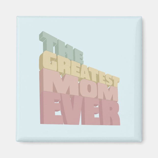 3D Beste Mama je Design Magnet (Vorne)