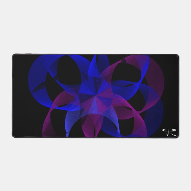 3D bis 2D Geometrische Zylinderring-Maus-Pad-Mat Schreibtischunterlage (Vorderseite)