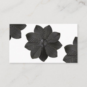 3D Black Matte Blume  Visitenkarte