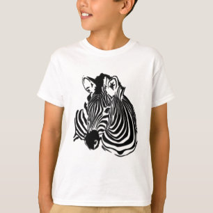 3D Black & White Zebra Head of Animal Lovers T-Shirt