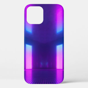 3D, blau rosa violett neon abstrakter Hintergrund, Case-Mate iPhone Hülle