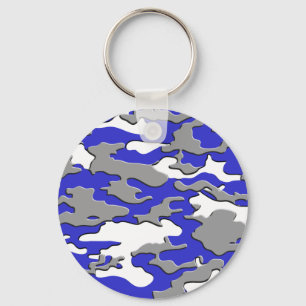 3d blaue Camouflage Schlüsselanhänger